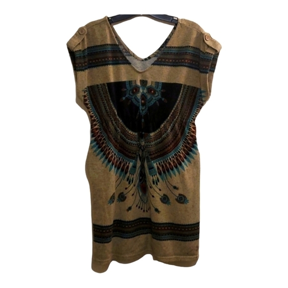 𝅺FOREVER 21 Native Print Dress - Picture 1 of 4